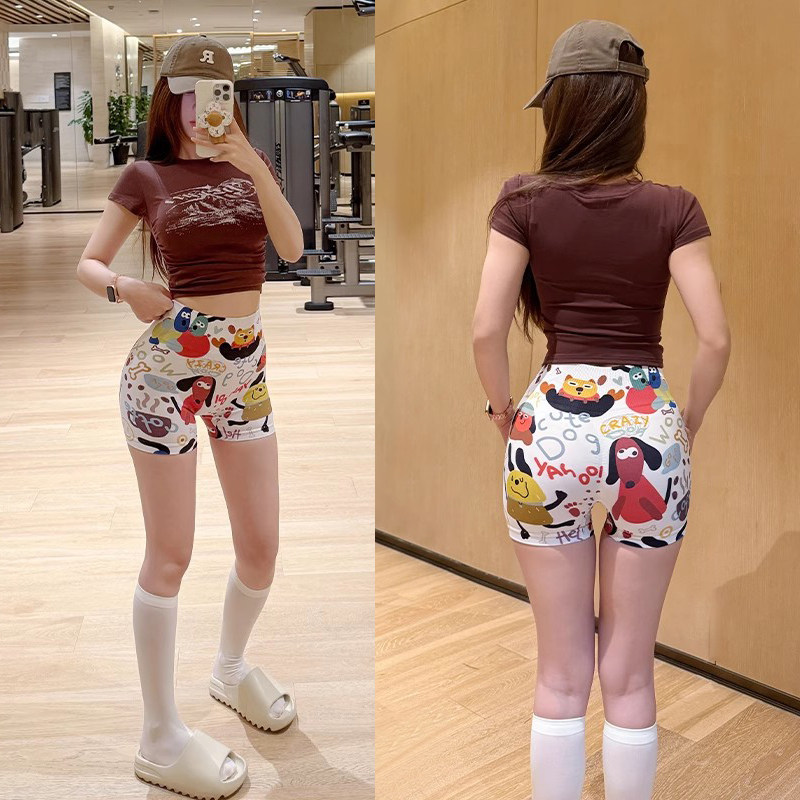 训练撸铁健身短裤女美式防走光速干三分裤绝美蜜桃臀瑜伽服秋新款图片