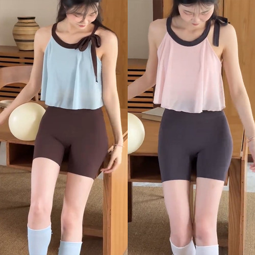 绝美薄款网纱健身背心女带胸垫防震运动上衣普拉提训练瑜伽服春季