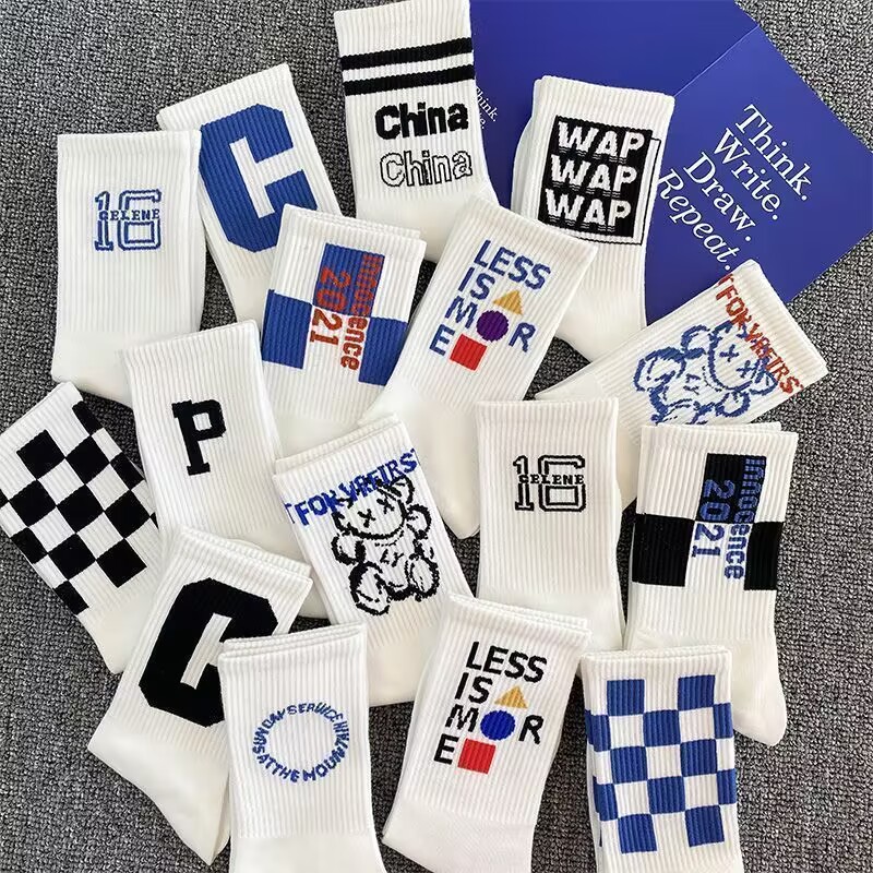 3双装纯棉长袜男款运动吸汗防臭