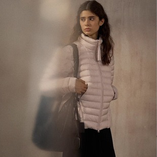 【识几】25新款立领合身沙漏型收腰轻薄保暖内搭排骨羽绒服外套女