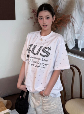 FORUYES官方店 夏季新品波点印花国潮牌情侣男女宽松百搭T恤短袖