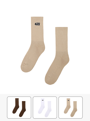 FORUYESlogo字母毛巾底长袜