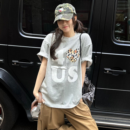 FORUYES宽松短袖格子发泡情侣