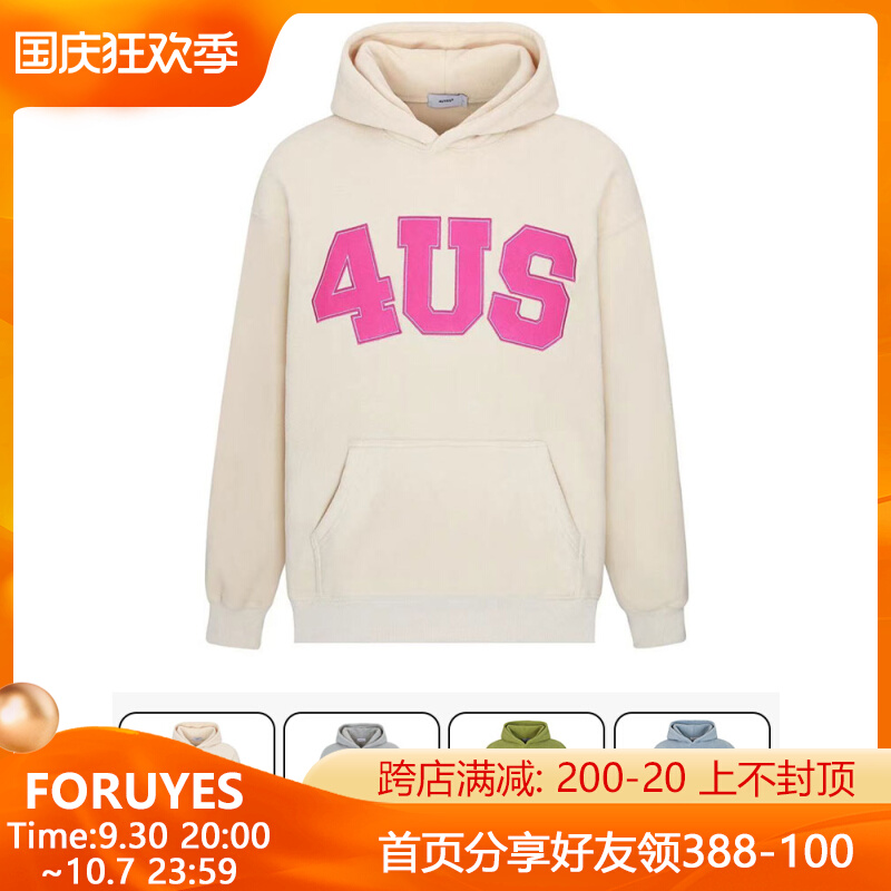 FORUYES ( 4UYES )American style Retro letter Fleece Guochao lovers men and women Easy Hooded Sweater Hoodiein the Men's clothing, Sweater  category - from Buy2taobao.com to provide professional Taobao agent buy service