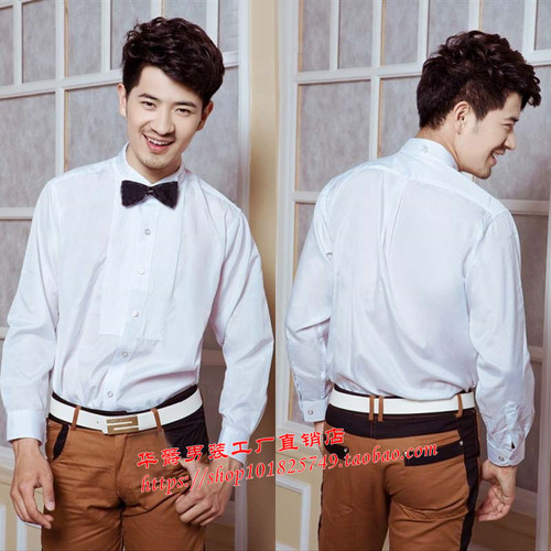 舞台大合唱演出服长袖白色衬衫