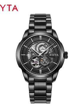 新品专柜同款飞亚达男手表钢带镂空防水自动男机械表GA802075.BBB