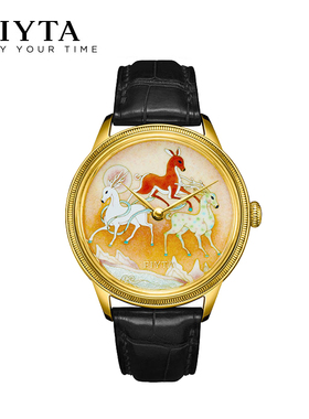 飞亚达大师掐丝珐琅敦煌主题“九色鹿”男士机械腕表GA886027.GQB