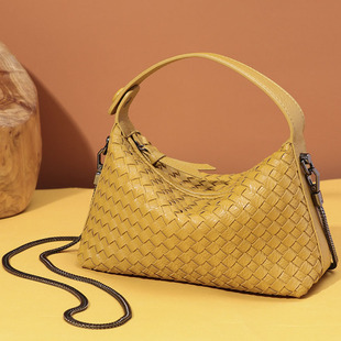 编织小包包2023斜跨休闲时尚百搭链条单肩包腋下包女包轻奢手提包