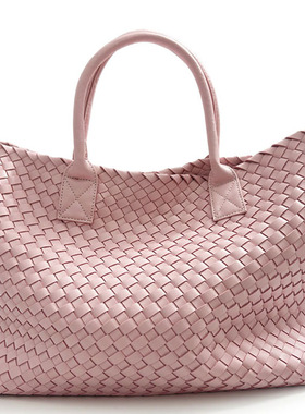 手工质感编织包上课通勤包2024大容量旅游包休闲手提单肩网红女包