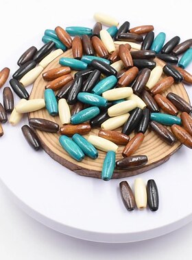 橄榄型木珠米珠串珠彩色门帘木珠