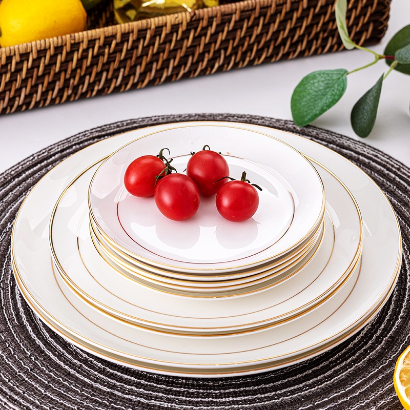 骨瓷炒菜盘轻奢纯白小碟子