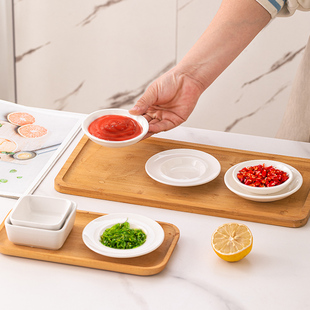 碟子家用陶瓷小碟味碟蘸碟醋碟商用厨房方小盘子酱油碟调料吐骨碟