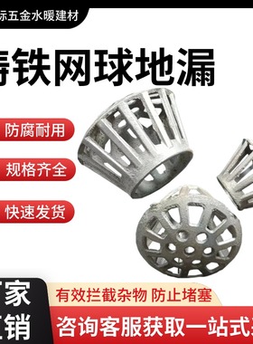 铸铁地漏75mm 110mm 160mmPVC雨水管落水头 管道网球地漏防堵地漏