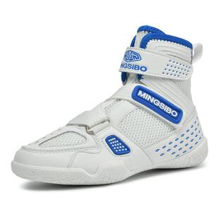 anbenser儿童专业摔跤鞋男童高帮散打鞋比赛用鞋格斗鞋女童室内拳