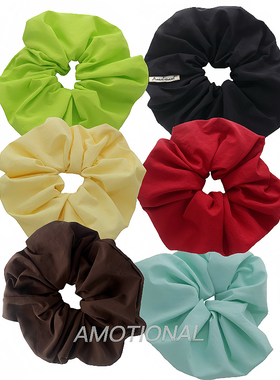 Amotional彩色大肠发圈大号慵懒百搭质感好不易磨毛韩版20cm撞色