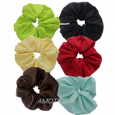 Amotional彩色大肠发圈大号慵懒百搭质感好不易磨毛韩版20cm撞色