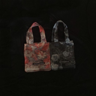 Amotional \油画风欧根纱小手提袋儿mini装饰搭配半透提袋夏季