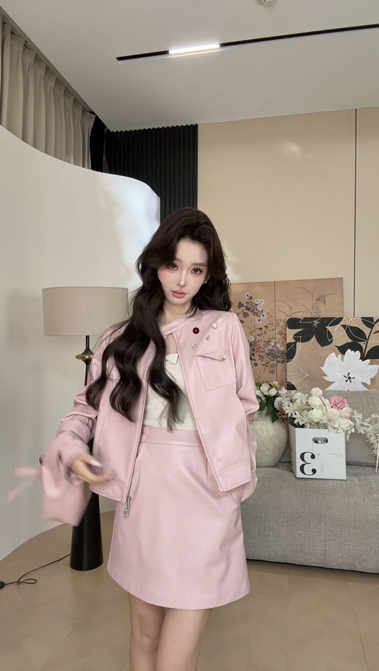 可可可欣【粉樱甜酷套装】品质女装洋气时尚休闲原创小众老钱风