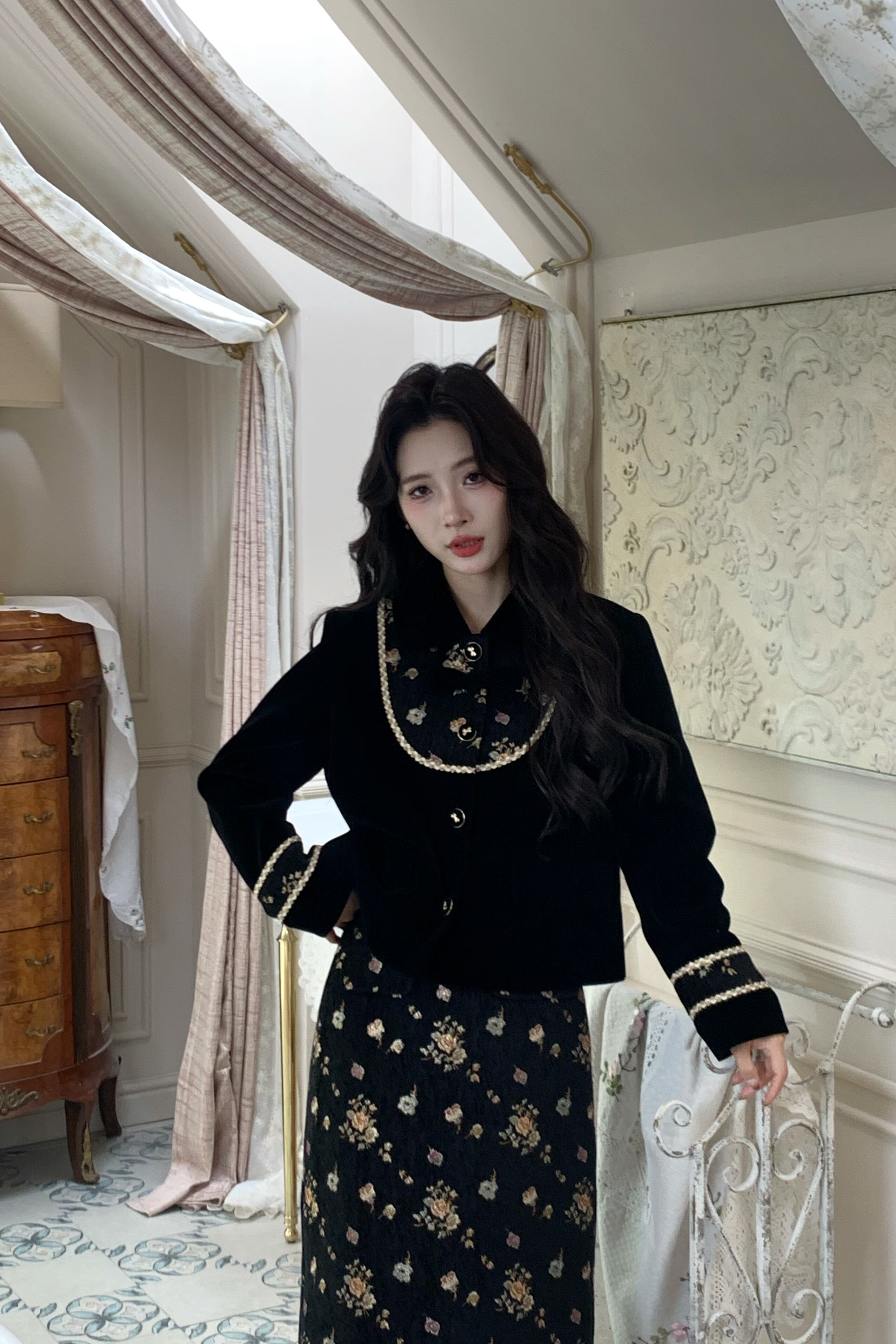 可可可欣【夜樱织梦套装】品质女装洋气时尚休闲原创小众老钱风