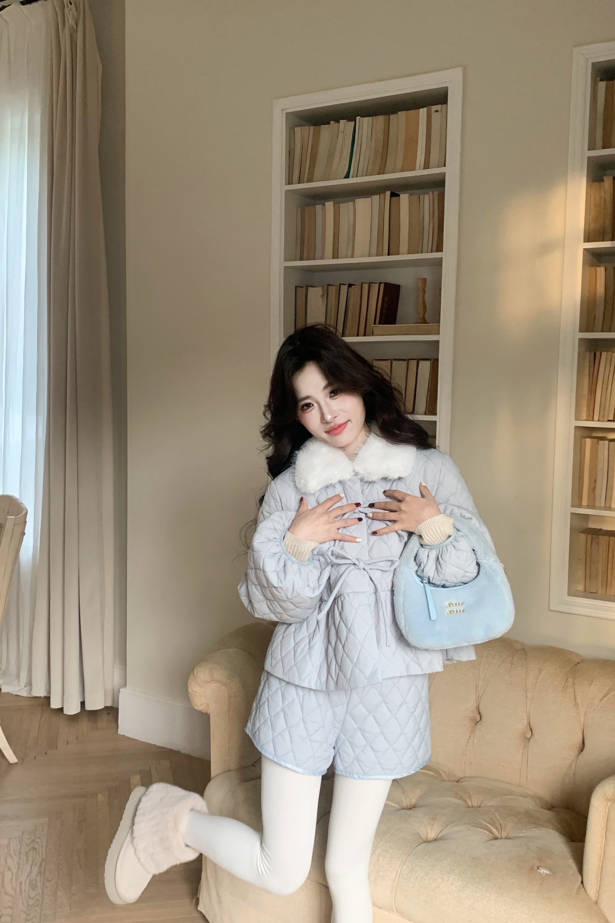 可可可欣【韩女氧气羽绒套装】女装洋气时尚休闲原创小众老钱风