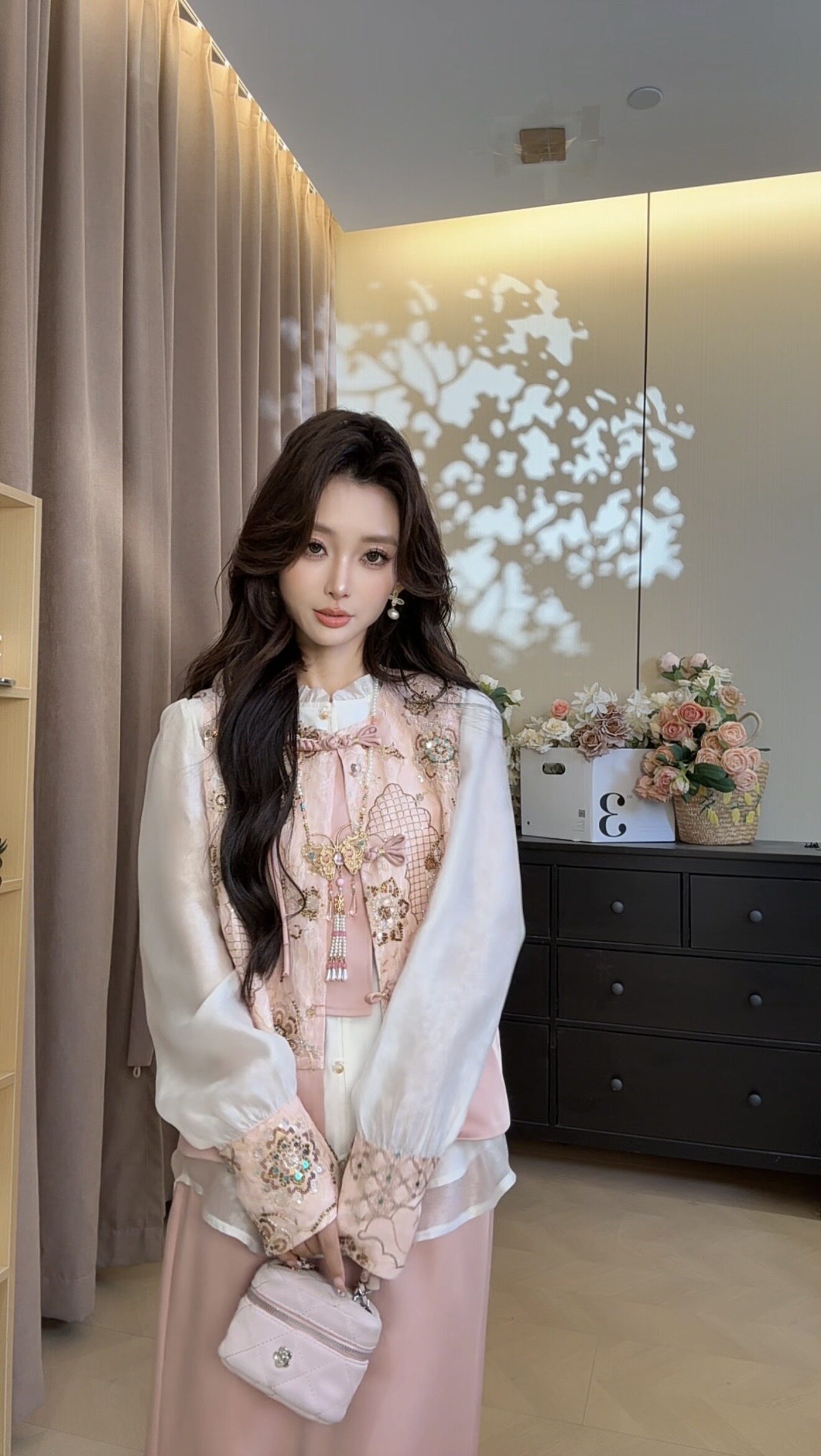 可可可欣【锦时花影套装】品质女装洋气时尚休闲原创小众老钱风