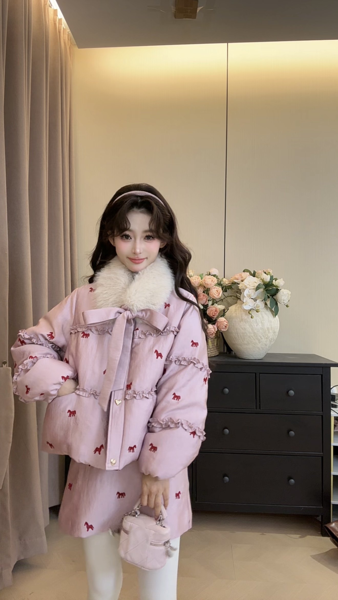 可可可欣【以梦为马羽绒套装】女装洋气时尚休闲原创小众老钱风