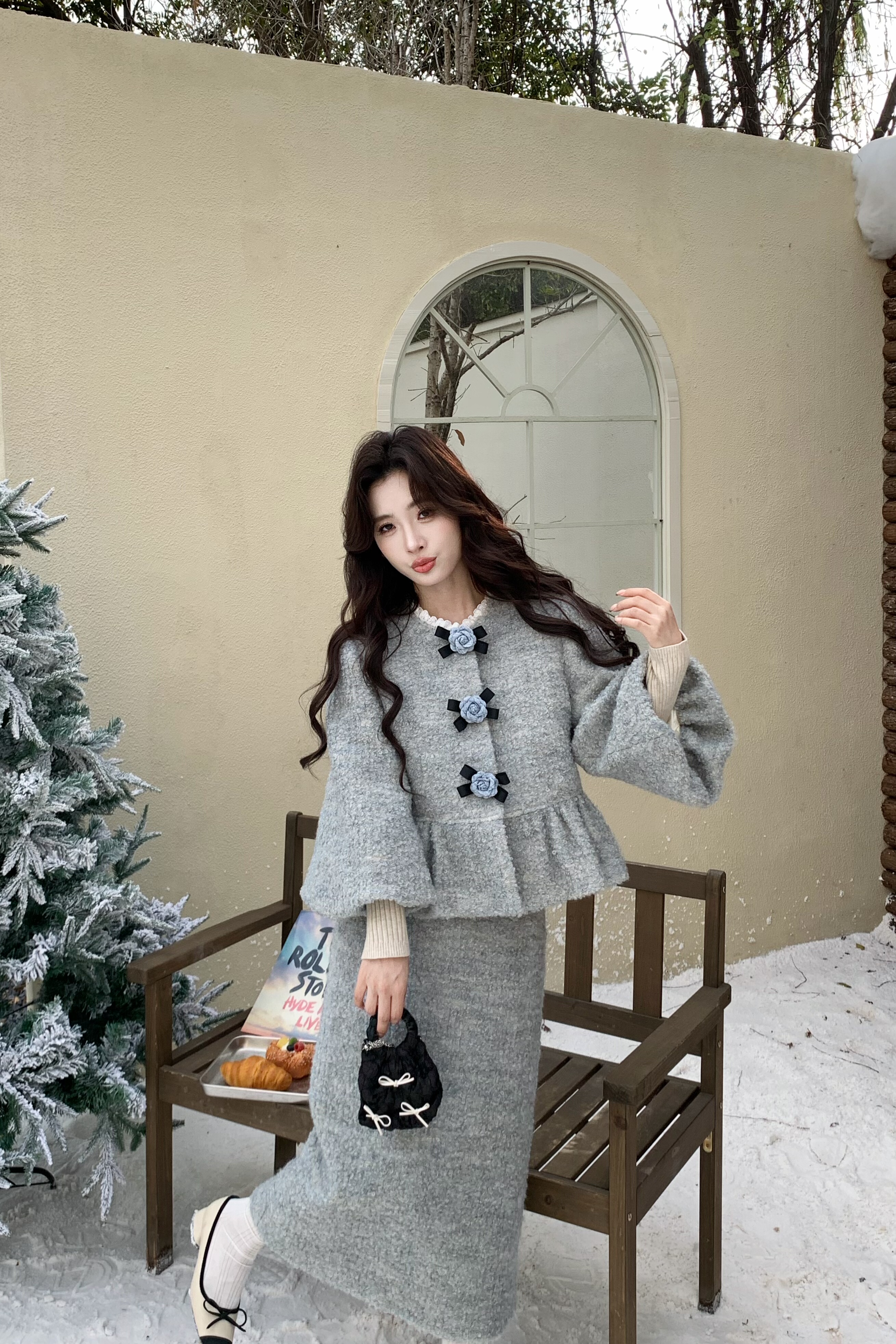 可可可欣【软软女友羽绒套装】女装洋气时尚休闲原创小众老钱风