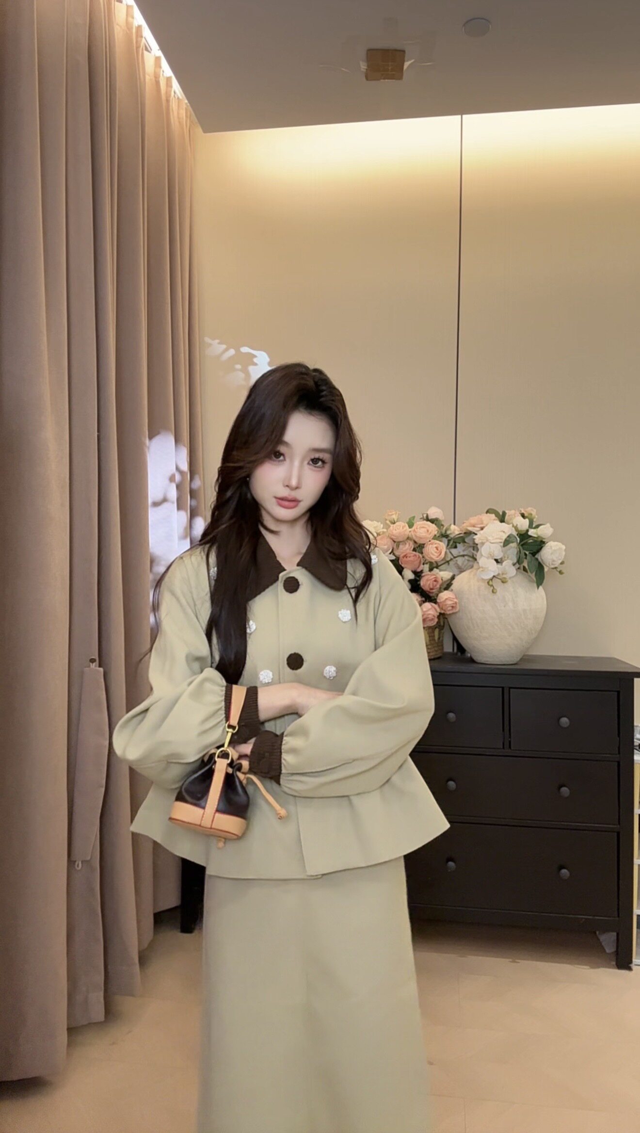 可可可欣【松茶奶咖套装】品质女装洋气时尚休闲原创小众老钱风