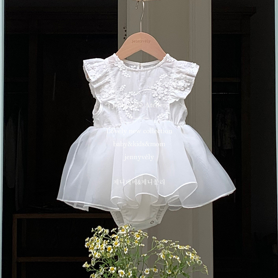 韩版童装夏季婴童网纱爬服