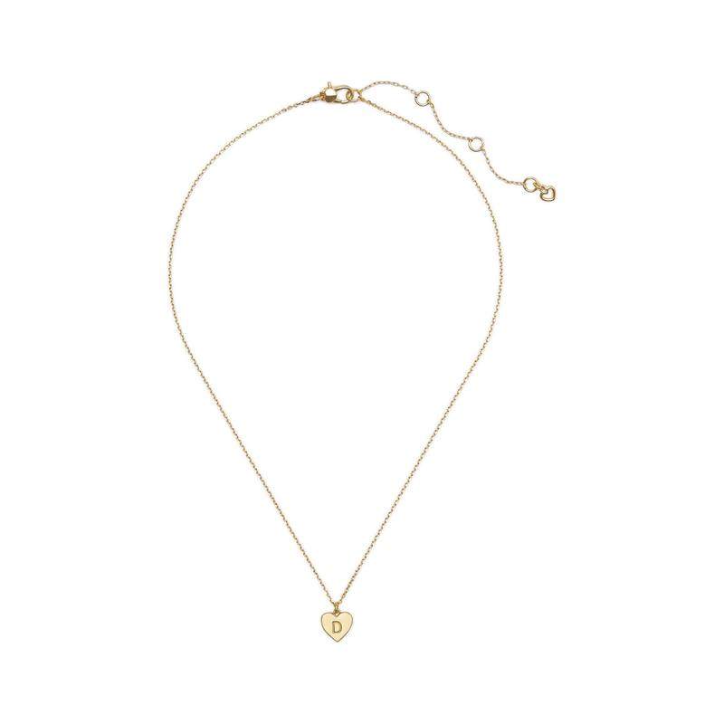 代购kate spade女士项链个性优雅简约精致金色心形字母D