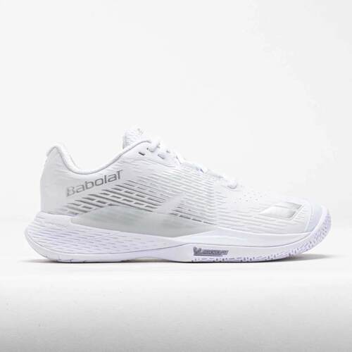 海外代购BABOLAT/百保力女士网球鞋防滑耐磨白色银色比赛训练