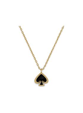 代购kate spade NEW YORK女士项链简约优雅精致日常佩戴黑釉金色
