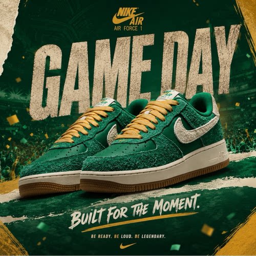 代购Nike Air Force 1 '07 Game Day耐克空军一号比赛日配色板鞋