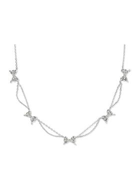 代购Kendra Scott女士项链优雅简约精致闪耀蝴蝶结造型镀铑黄铜