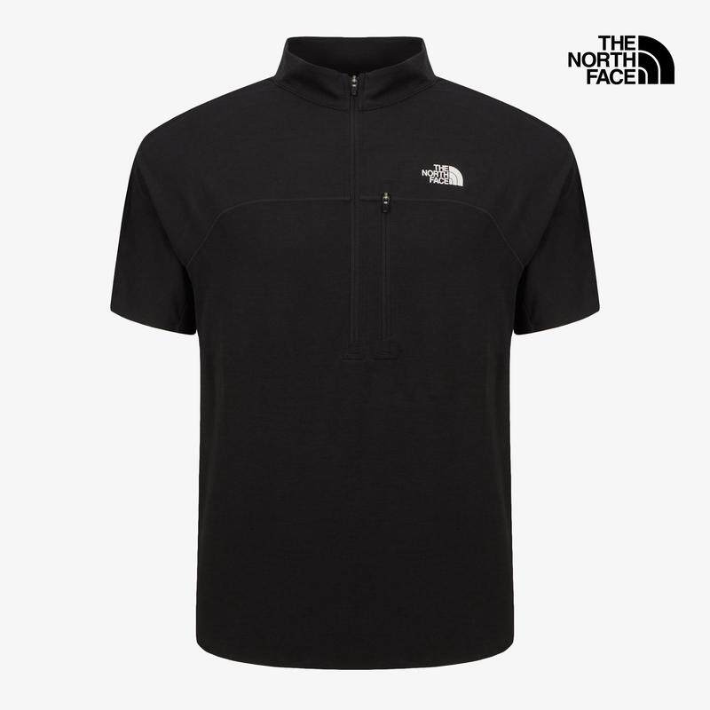 海外代购THE NORTH FACE/北面男士运动T恤半拉链立领户外训练 - 实物图