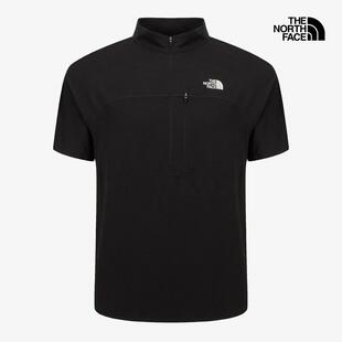海外代购THE NORTH FACE/北面男士运动T恤半拉链立领户外训练