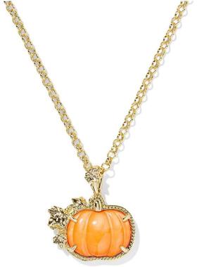 代购Kendra Scott女士项链优雅时尚节日感精致金色橙色南瓜造型