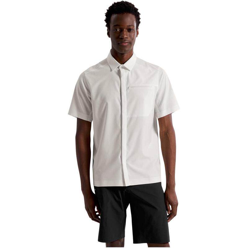 代购ARCTERYX始祖鸟男士POLO透气速干纯色短袖商务休闲衬衫