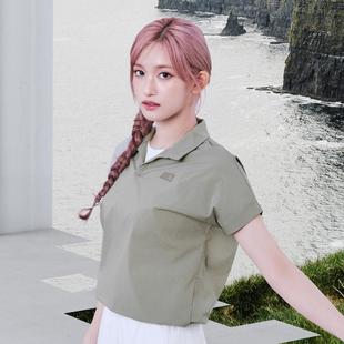 透气吸汗修身 北面女式 运动POLO衫 上衣 显瘦短袖 NORTH THE FACE