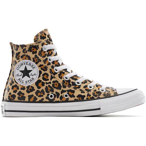 海外代购Converse/匡威女士帆布鞋缓震防滑豹纹系带休闲复古板鞋