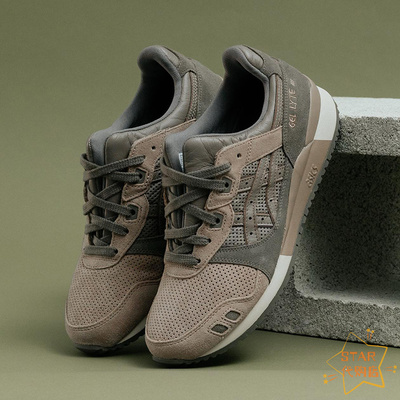 代购亚瑟士ASICS GEL-LYTE III OG深灰褐色复古反毛皮男女跑步鞋