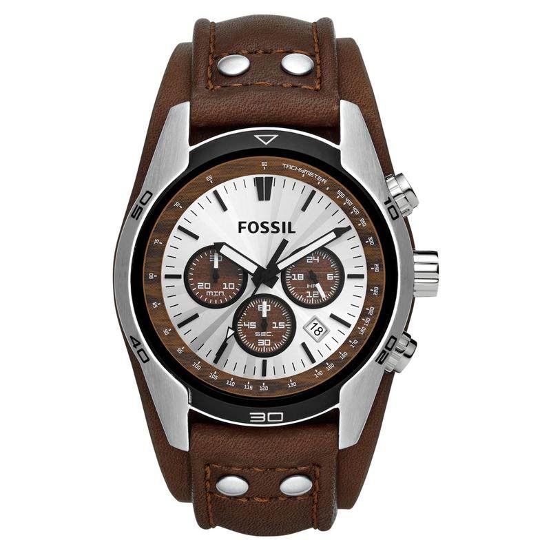 代购Fossil化石男士腕表计时夜光日期测速金属皮带防水钢壳商务