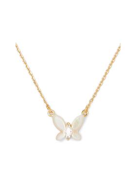 代购kate spade NEW YORK女士蝴蝶吊坠精致优雅简约时尚金色链条