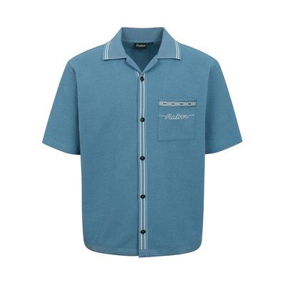 代购海外代购MALBON GOLF男士高尔夫衬衫透气吸汗华夫格翻领高尔