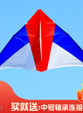 王侉子潍坊风筝大型三角伞布碳杆成人微风易飞精细做工微风风筝