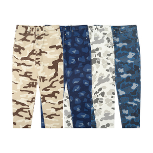 GRAF原创品牌【战术迷彩】刺绣字母美式五金天使水洗牛仔工装长裤