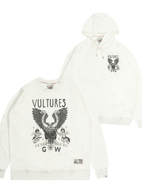 GRAF原创品牌【24Vol.1】Vultures双头秃鹫天使美式花点帽衫卫衣