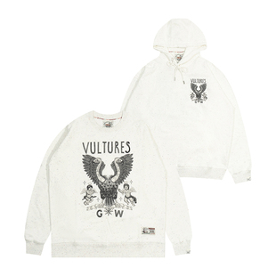 GRAF原创品牌【24Vol.1】Vultures双头秃鹫天使美式花点帽衫卫衣