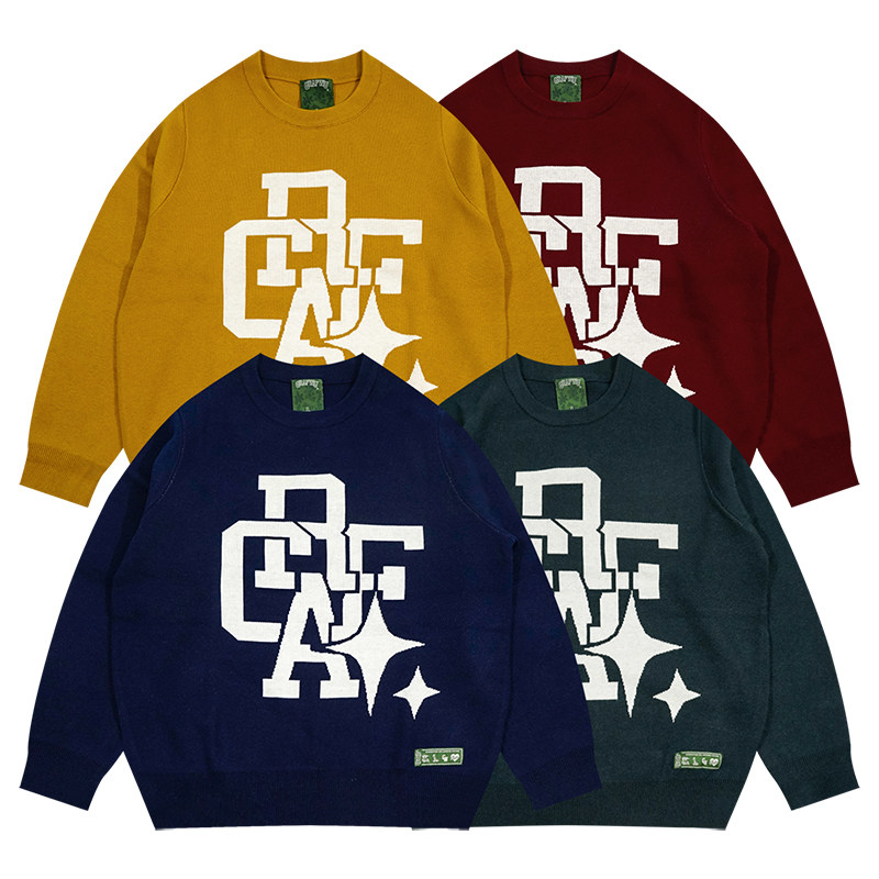 GRAF&WU圆领羊毛混纺针织衫