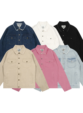 GRAF原创品牌【CleanFit】毛边领简约美式西部百搭秋牛仔夹克外套